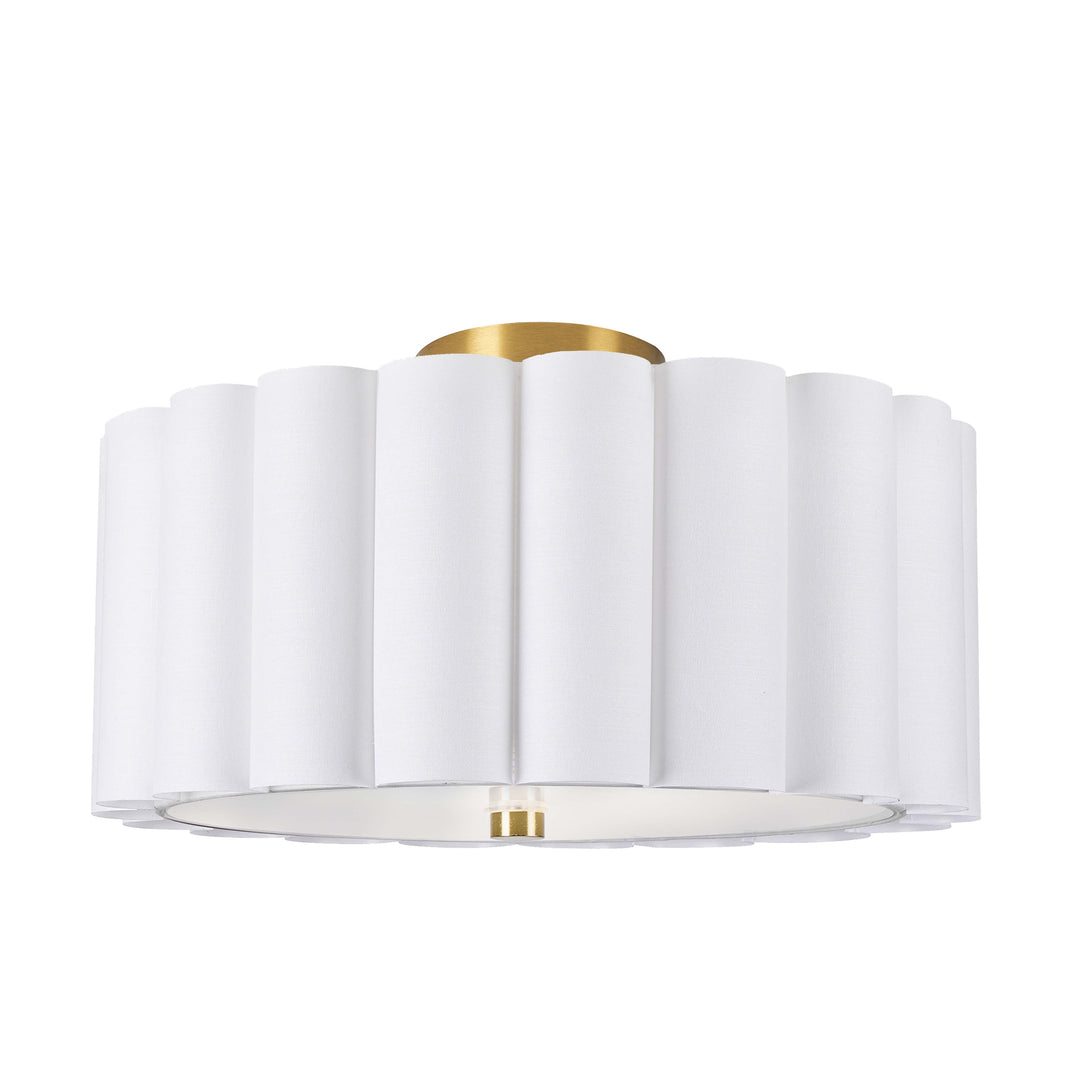 Pacifica 3 Light Flush Mount in Matte Black by Dainolite