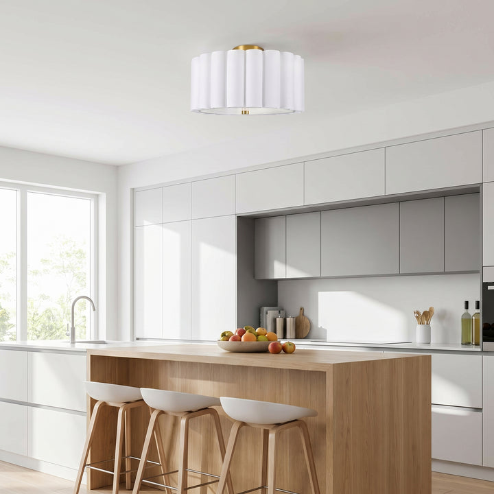 Pacifica 3 Light Flush Mount by Dainolite - view 4