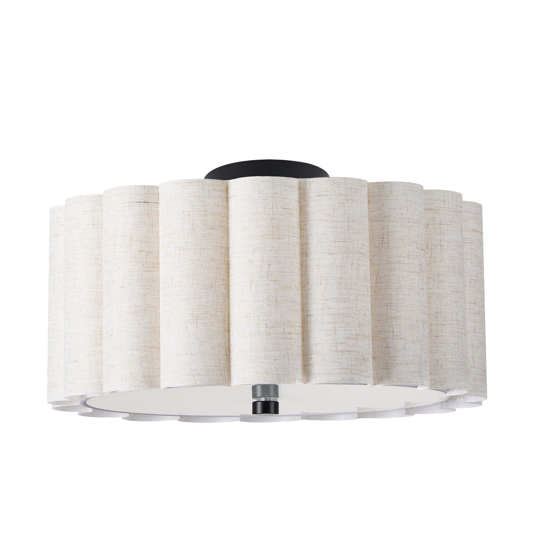 Pacifica 3 Light Flush Mount in Aged Brass by Dainolite