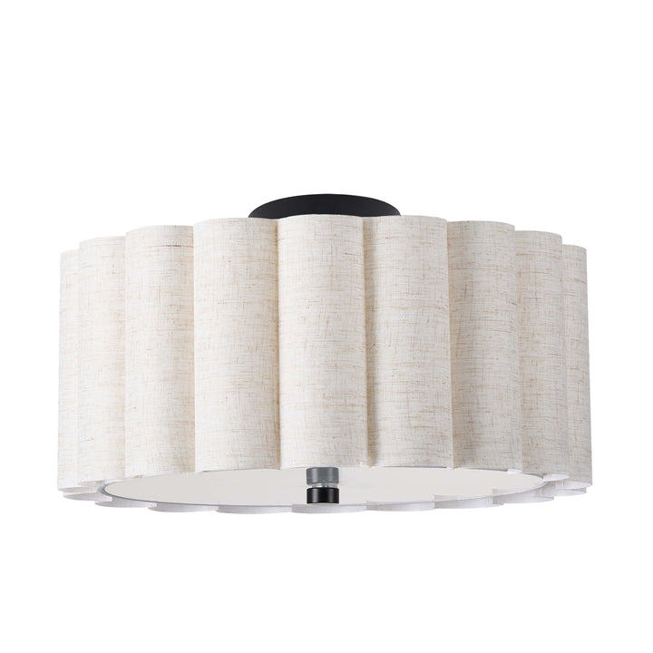 Pacifica 3 Light Flush Mount in Aged Brass by Dainolite