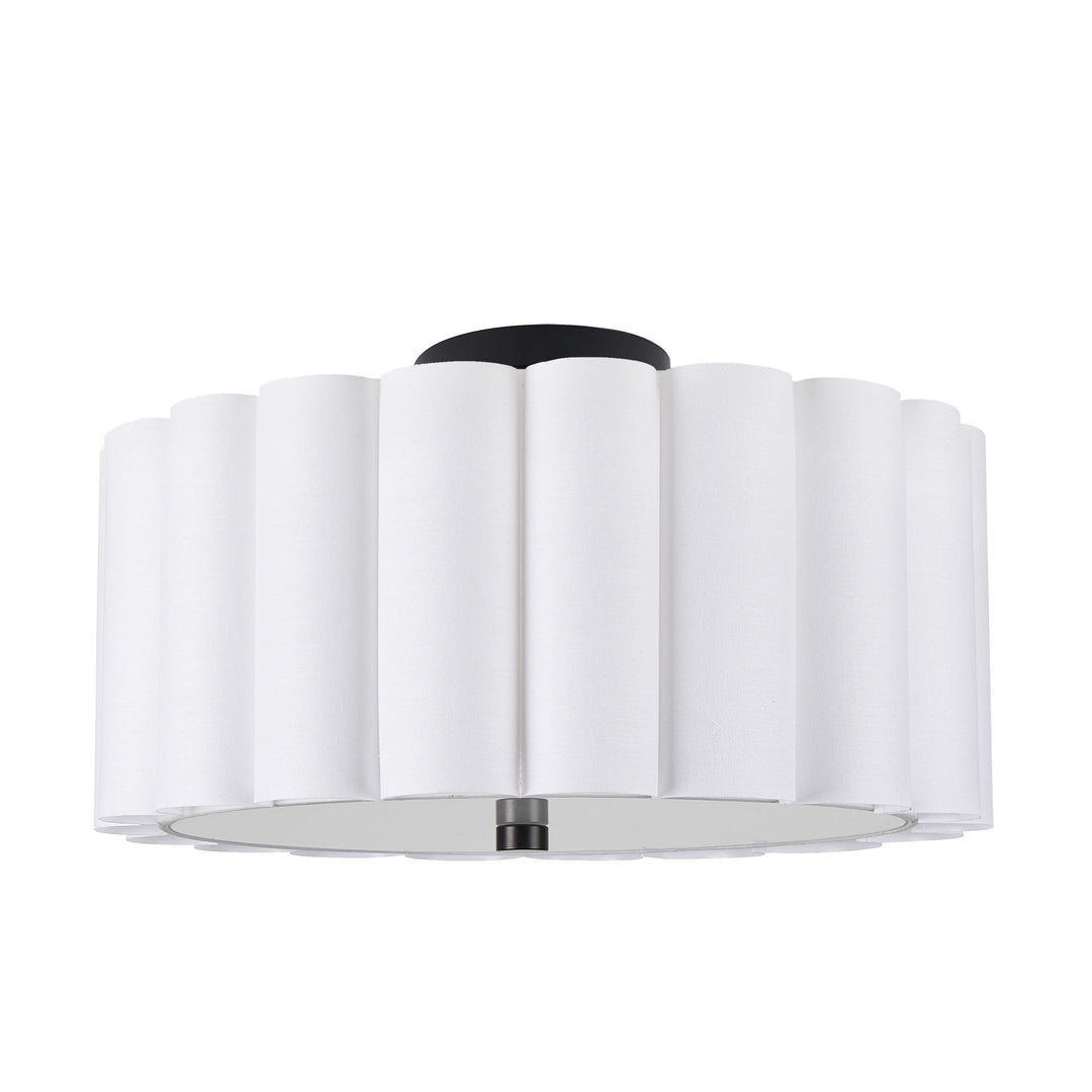 Pacifica 3 Light Flush Mount in Matte Black by Dainolite