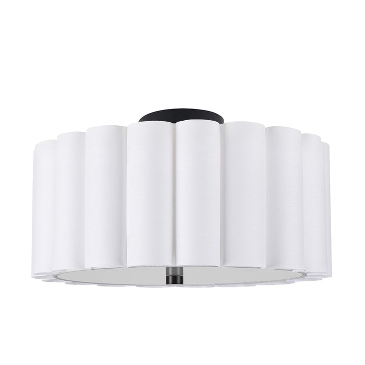 Pacifica 3 Light Flush Mount in Matte Black by Dainolite