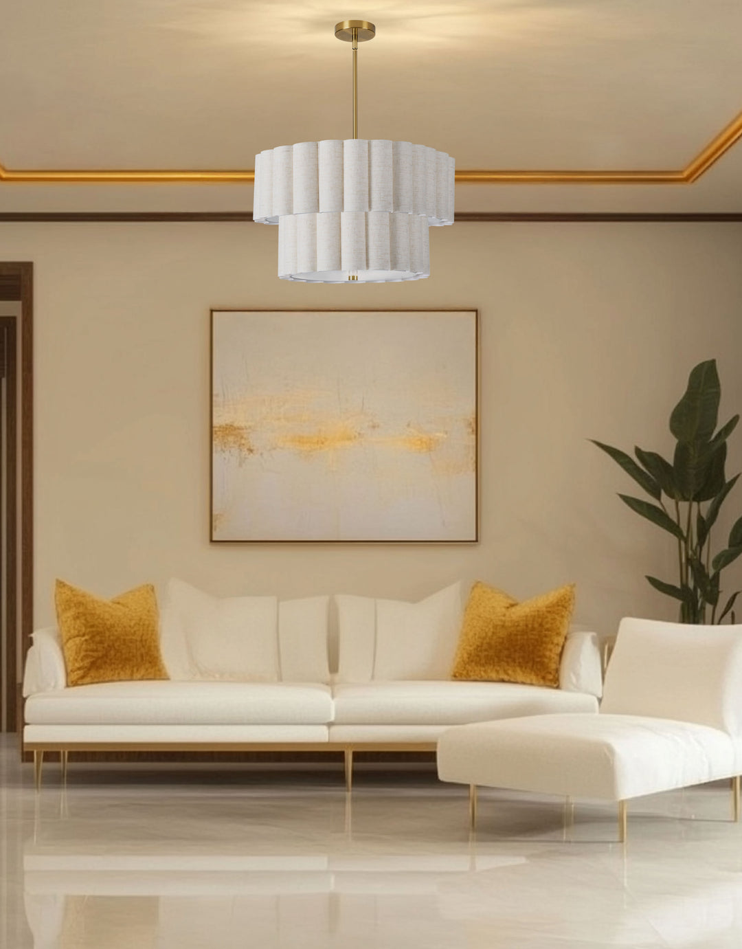Pacifica 4 Light 2 Tier Pendant by Dainolite - view 2
