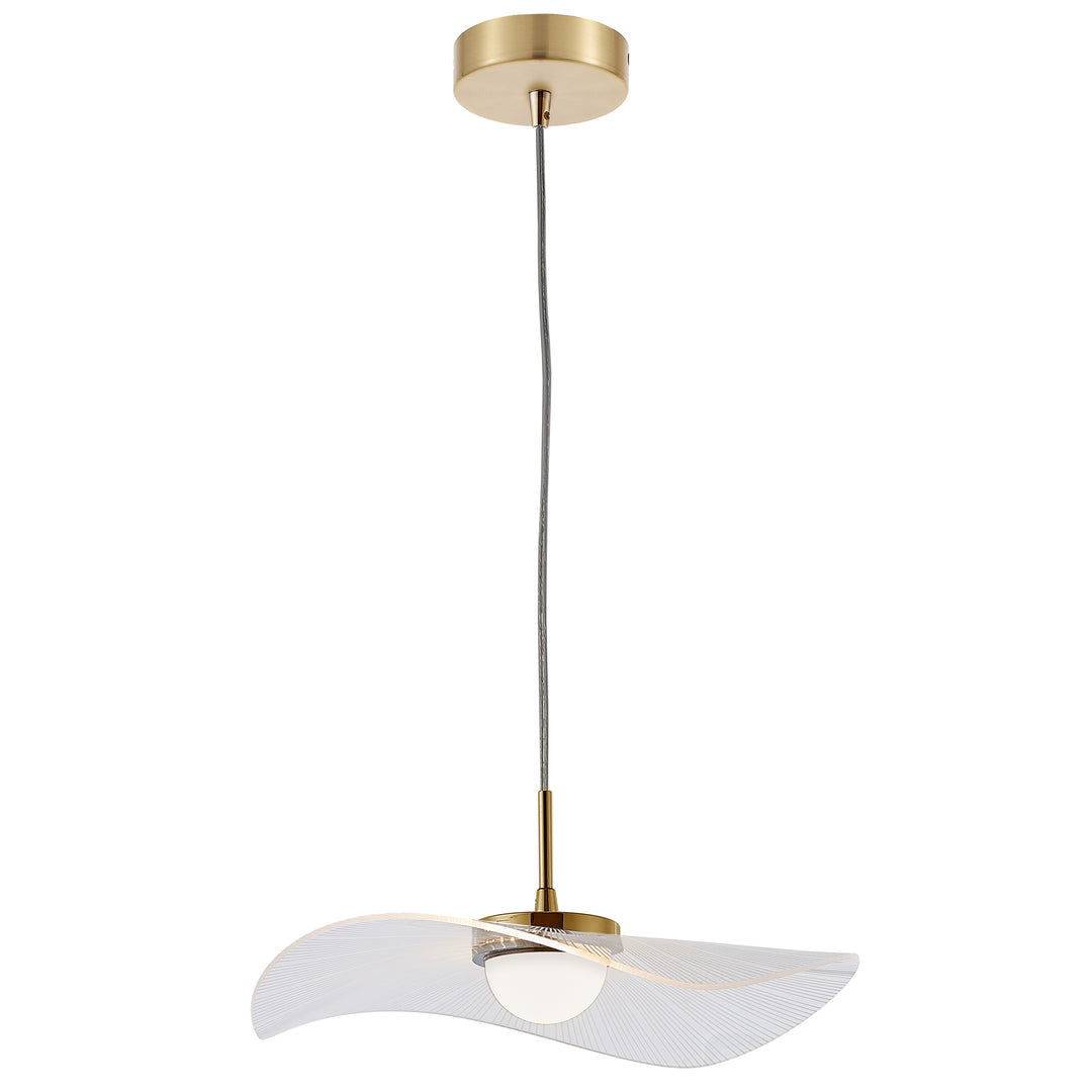 Percival 12W Pendant in Aged Brass by Dainolite