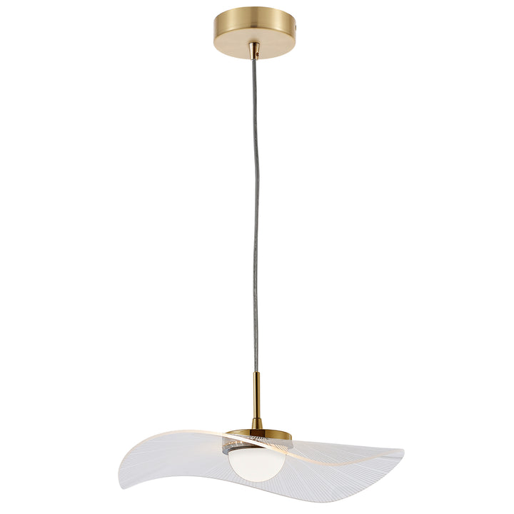 Percival 12W Pendant in Aged Brass by Dainolite