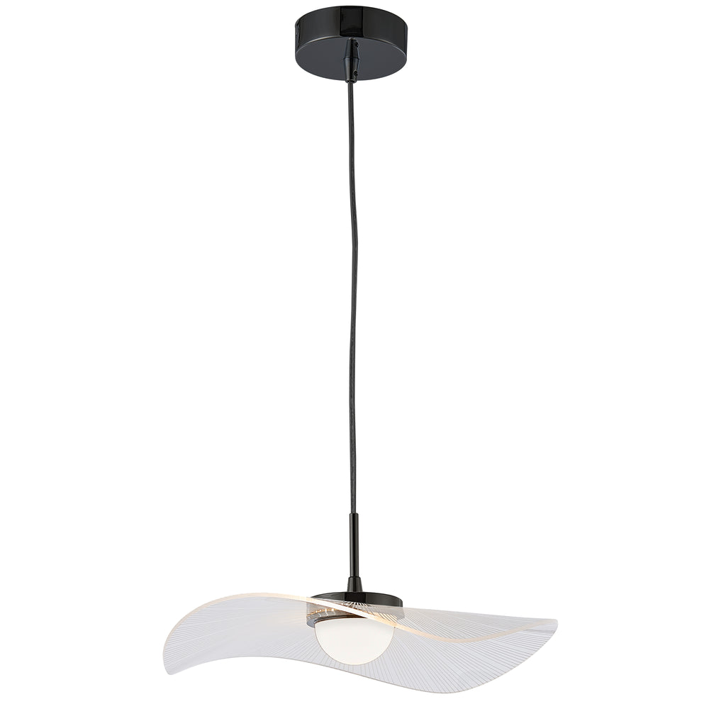 Percival 12W Pendant in Matte Black by Dainolite