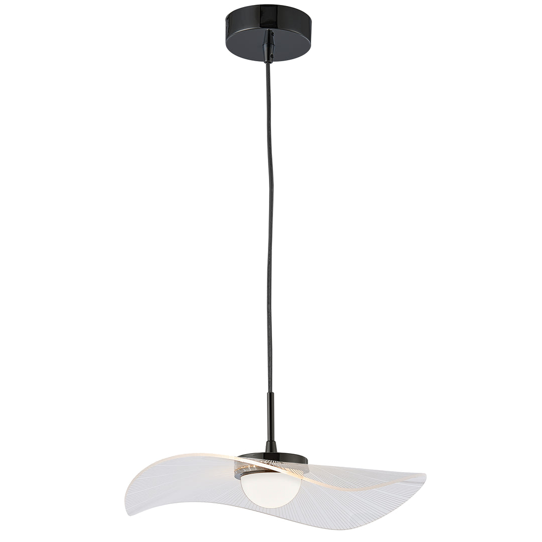 Percival 12W Pendant in Matte Black by Dainolite
