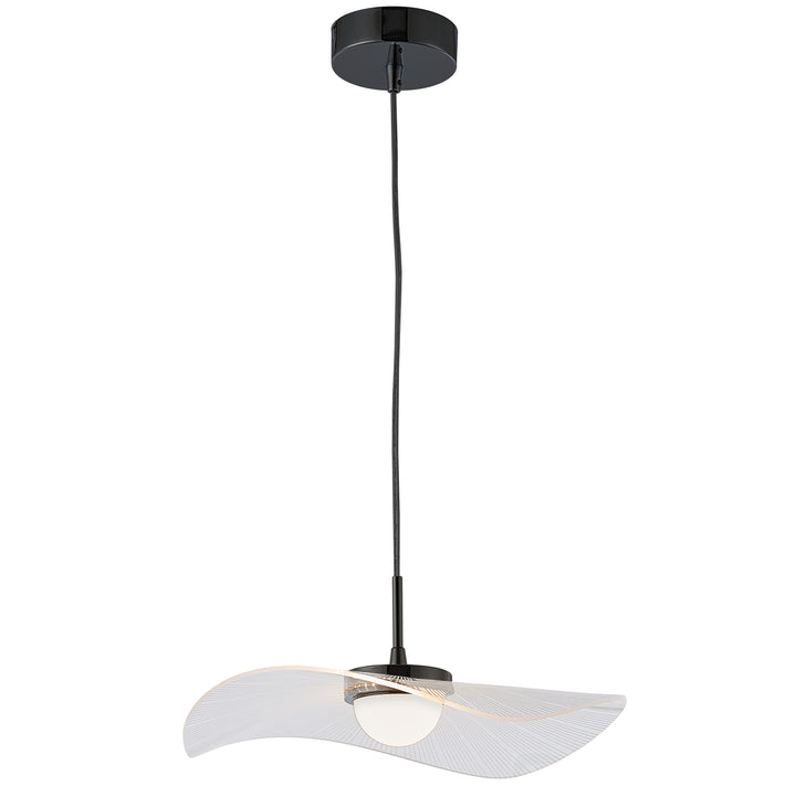 Percival 12W Pendant in Matte Black by Dainolite