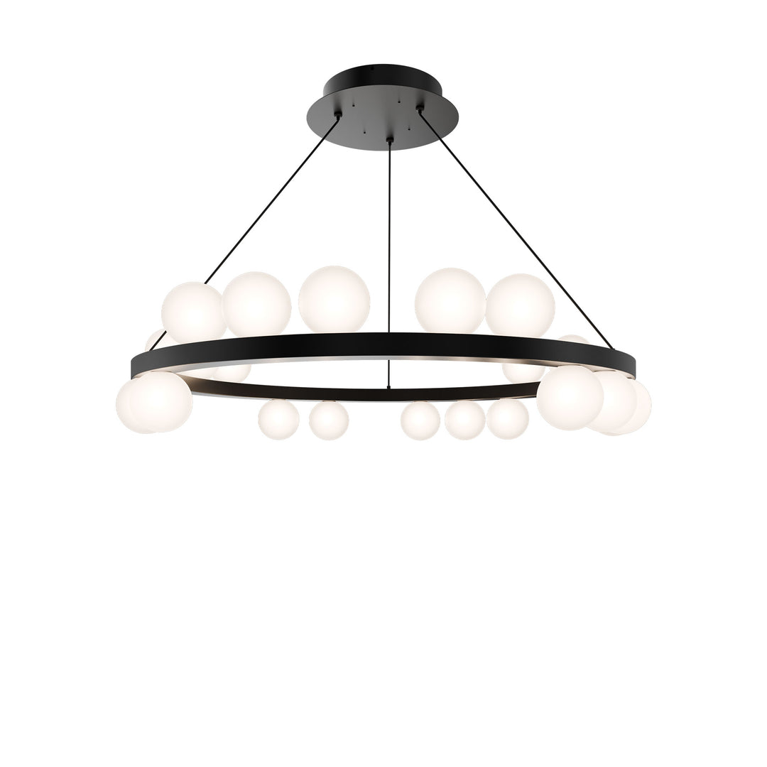 Carousel Chandelier 4CCT in Black by WAC Lighting