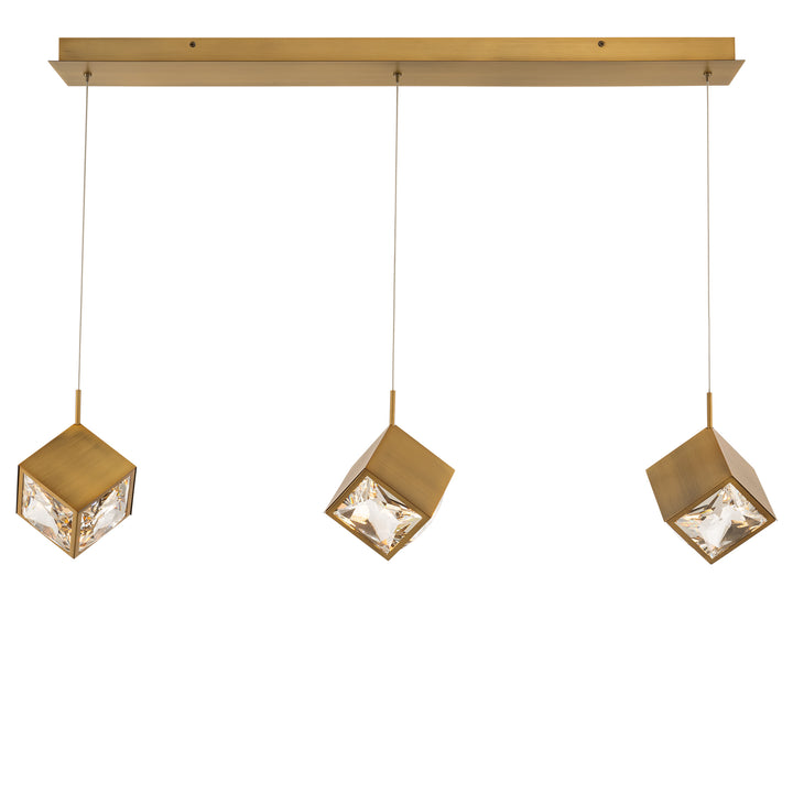 Ice Cube Linear Multi Light 4CCT in Aged Brass by WAC Lighting