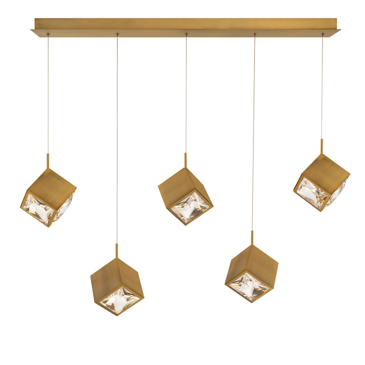 Ice Cube Linear Multi Light 4CCT in Aged Brass by WAC Lighting