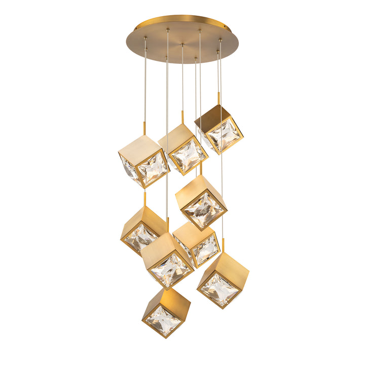 Ice Cube Round Multi Light 4CCT in Aged Brass by WAC Lighting