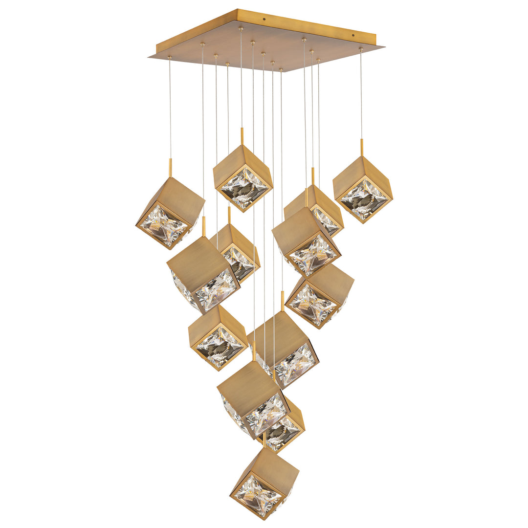 Ice Cube Square Multi Light 4CCT in Aged Brass by WAC Lighting