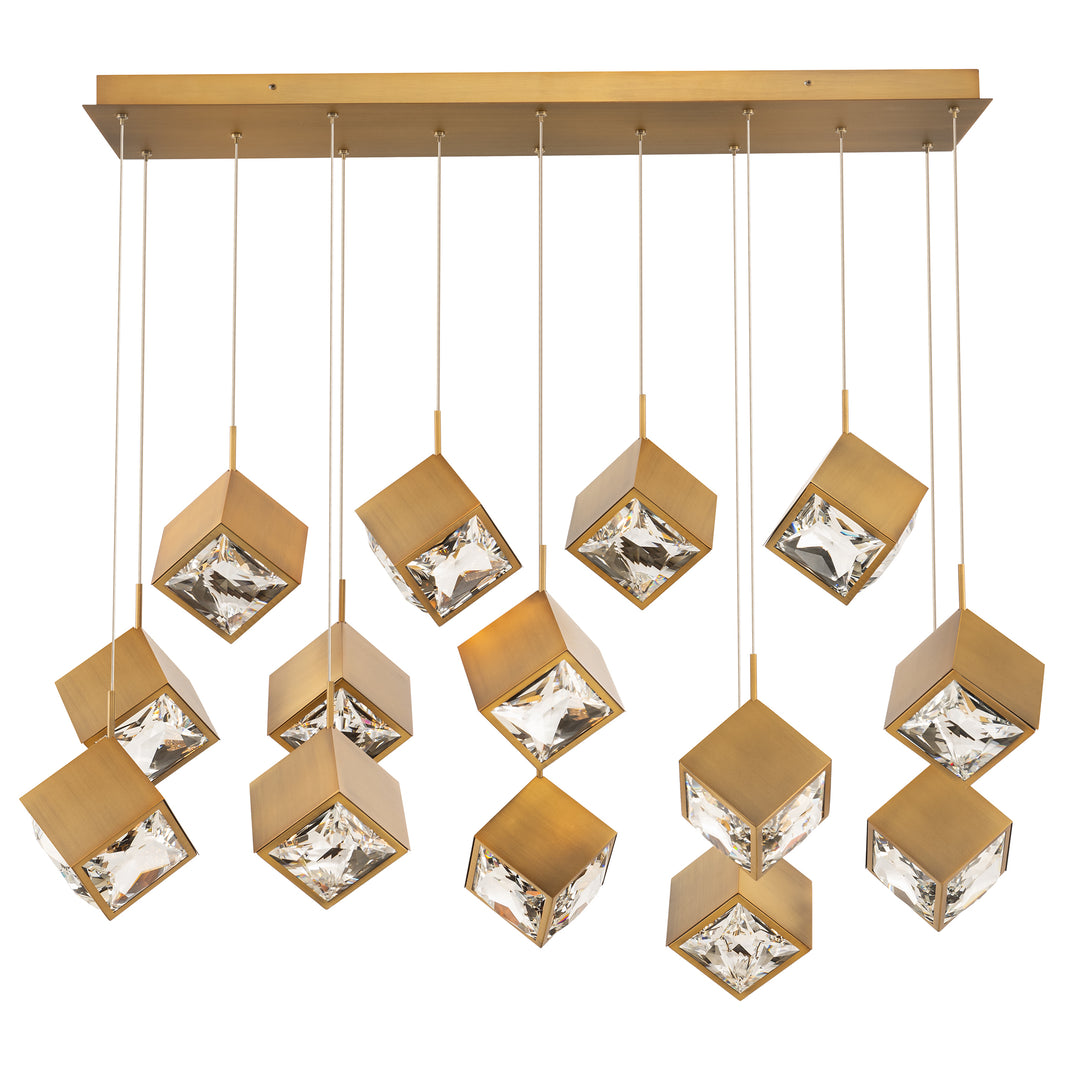 Ice Cube Linear Multi Light 4CCT in Aged Brass by WAC Lighting