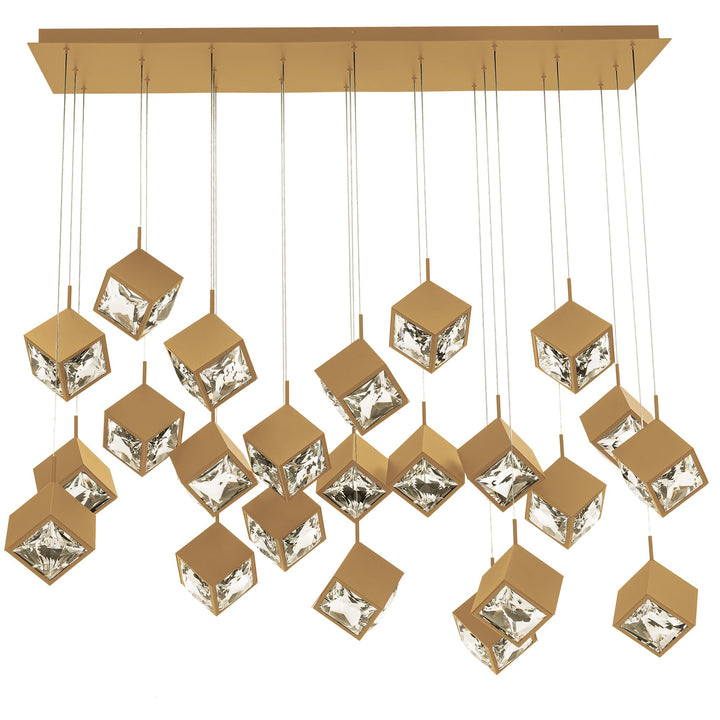 Ice Cube Linear Multi Light 4CCT in Aged Brass by WAC Lighting