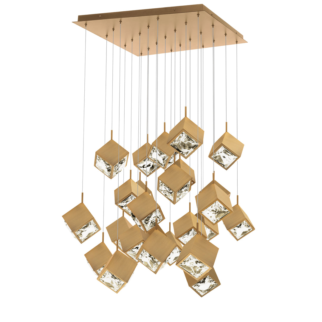 Ice Cube Square Multi Light 4CCT in Aged Brass by WAC Lighting