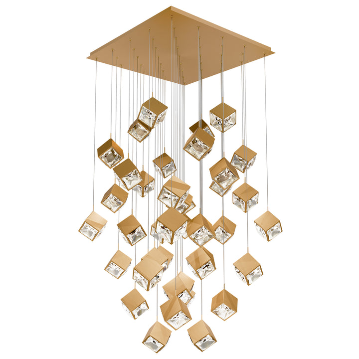 Ice Cube Square Multi Light 4CCT in Aged Brass by WAC Lighting