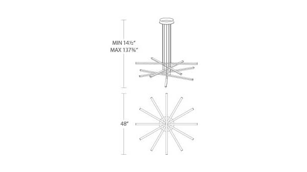 Stack 48" Pendant 3000K