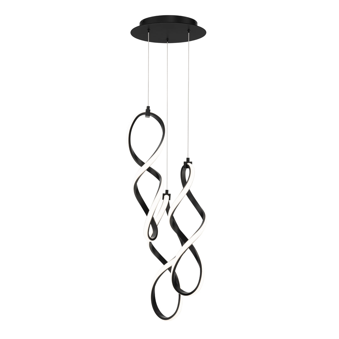 Interlace Round Multi Light 4CCT in Black by WAC Lighting