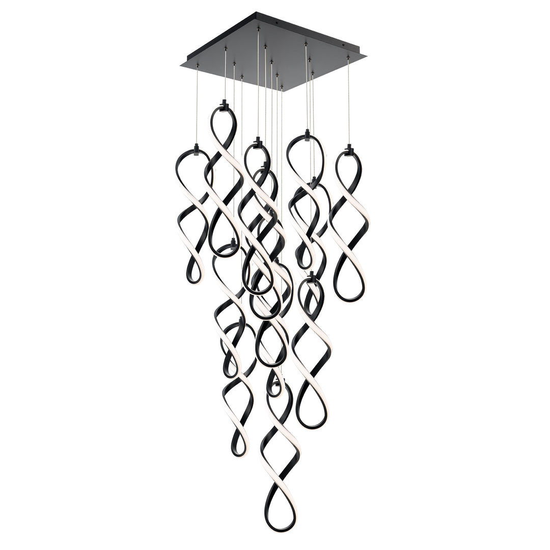 Interlace Square Multi Light 4CCT in Black by WAC Lighting
