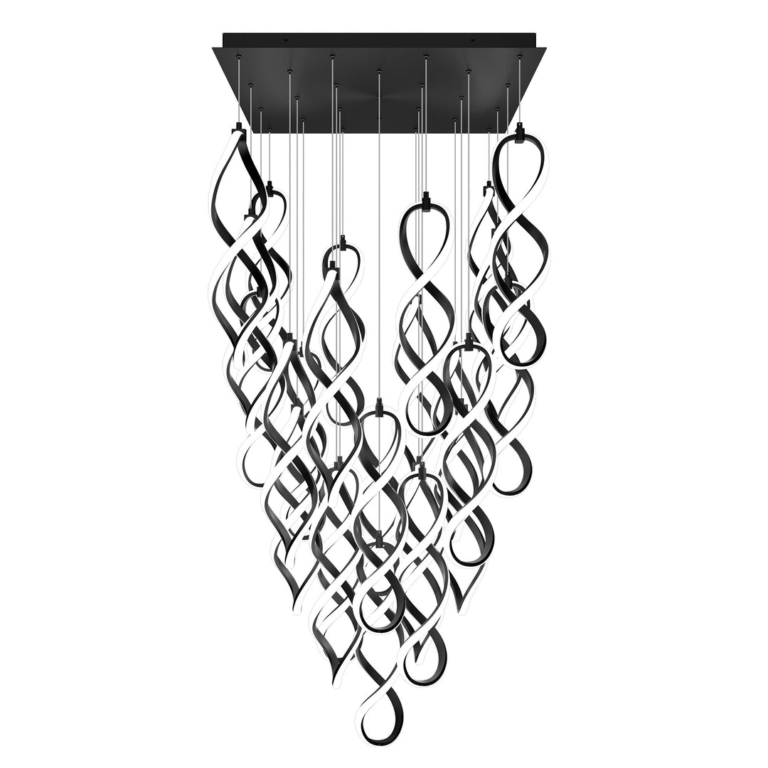 Interlace Square Multi Light 4CCT in Black by WAC Lighting