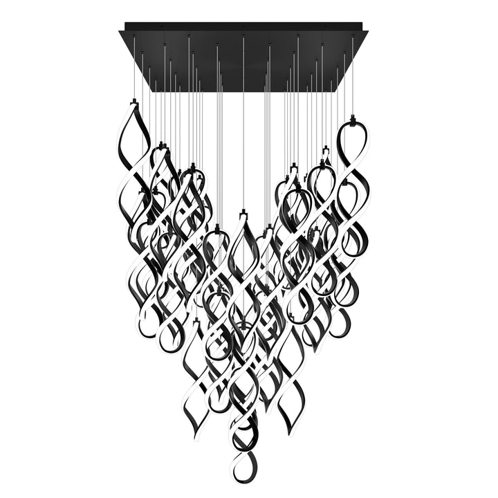 Interlace Square Multi Light 4CCT in Black by WAC Lighting