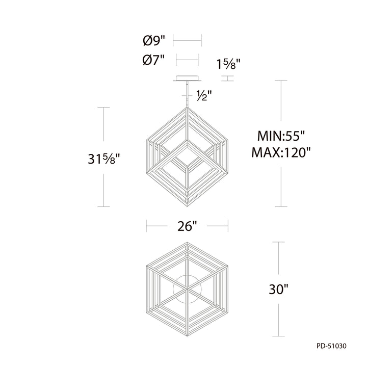 Atlas Pendant 3500K by WAC Lighting - view 5