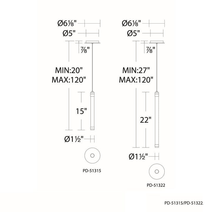 Jedi Mini Pendant 3000K by WAC Lighting - view 8