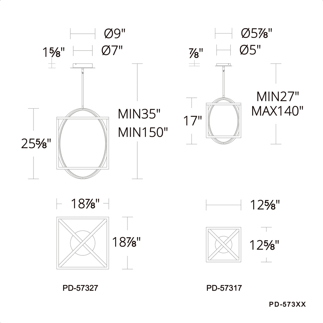 Geometrix Pendant 3000K by WAC Lighting - view 7