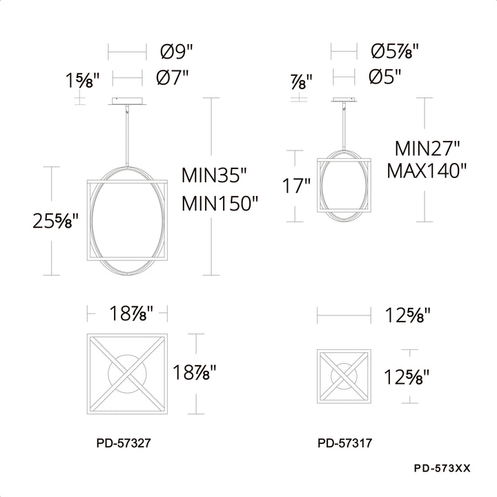 Geometrix Pendant 3000K by WAC Lighting - view 7