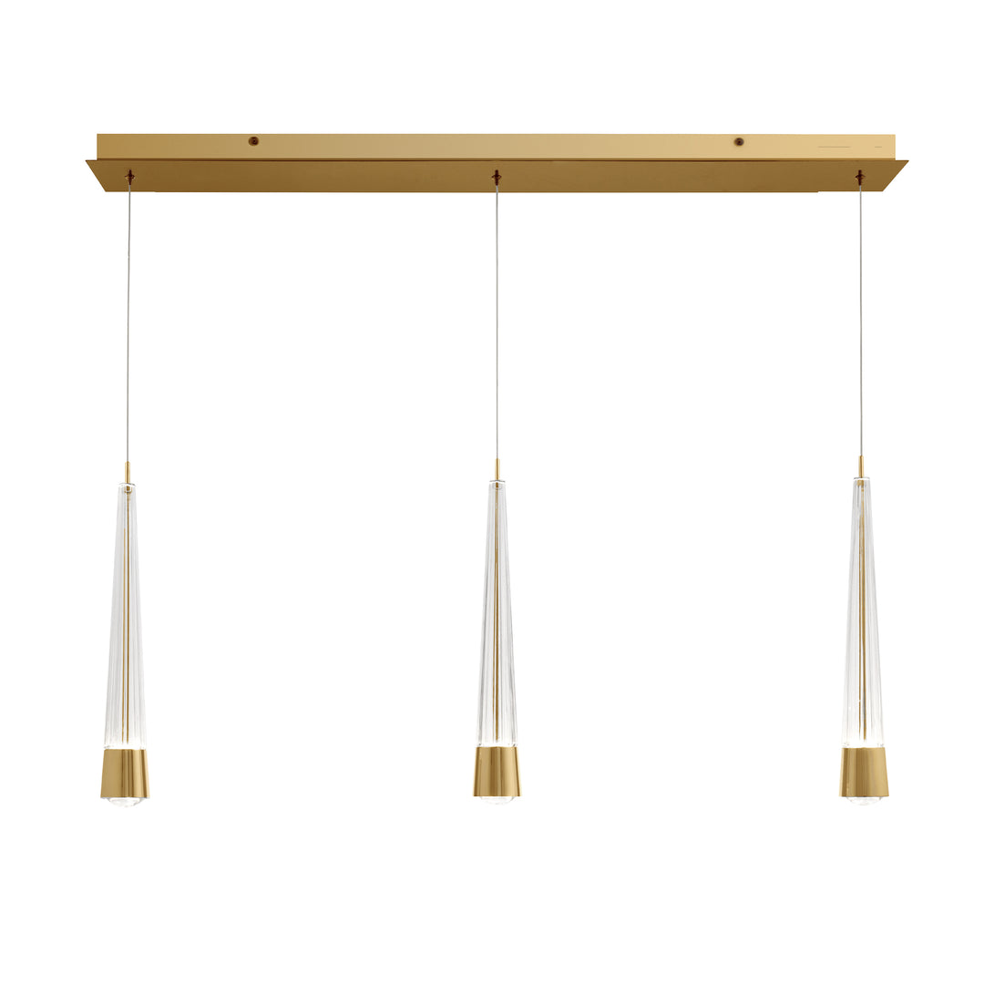 Quill Linear Multi Light 4CCT in Aged Brass by WAC Lighting