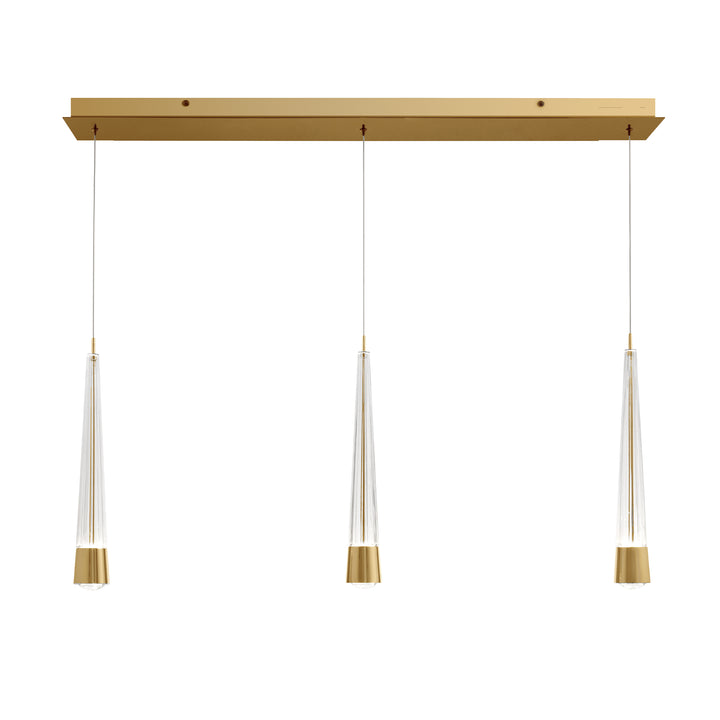 Quill Linear Multi Light 4CCT in Aged Brass by WAC Lighting