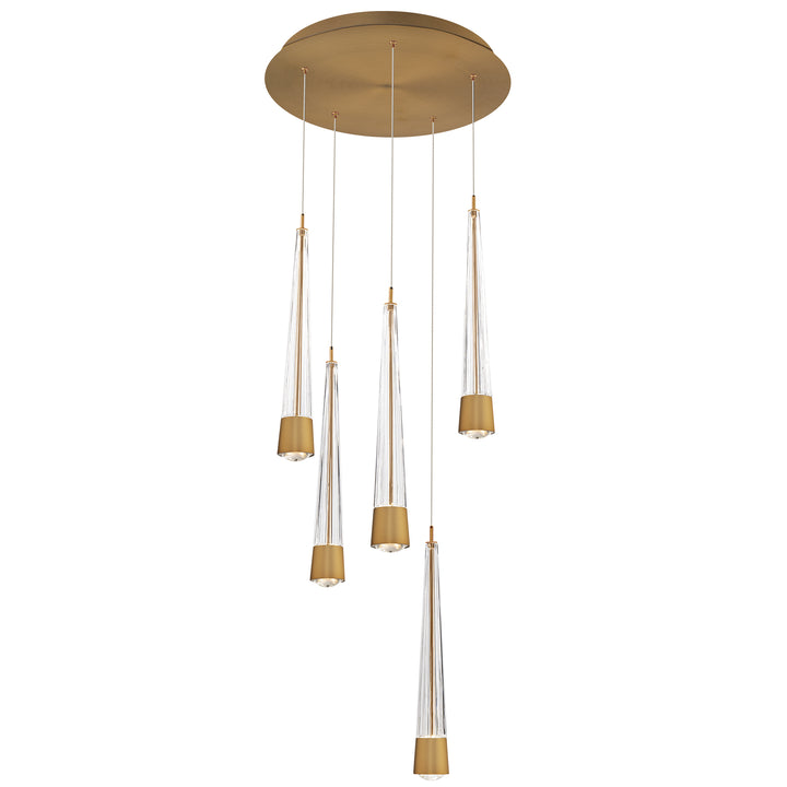 Quill Round Multi Light 4CCT in Aged Brass by WAC Lighting