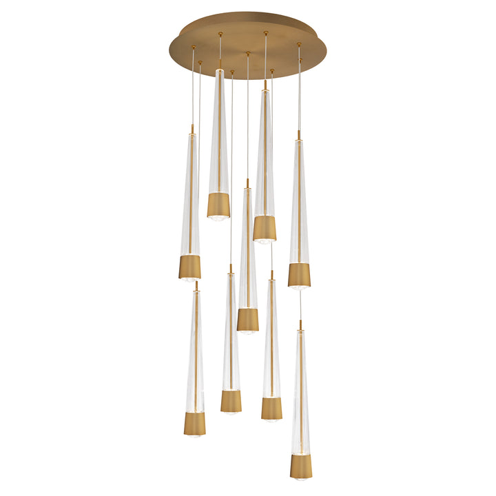 Quill Round Multi Light 4CCT in Aged Brass by WAC Lighting