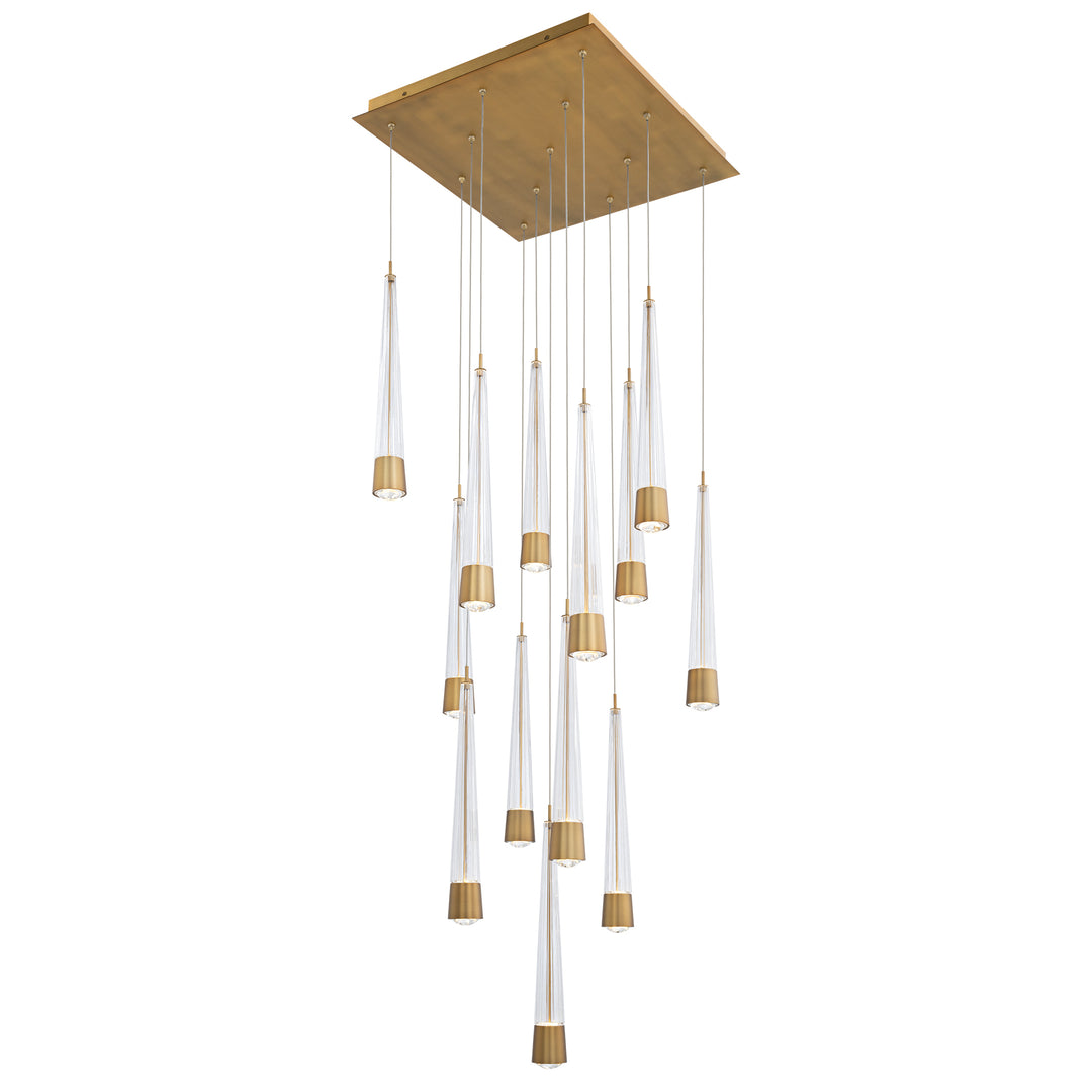 Quill Square Multi Light 4CCT in Aged Brass by WAC Lighting