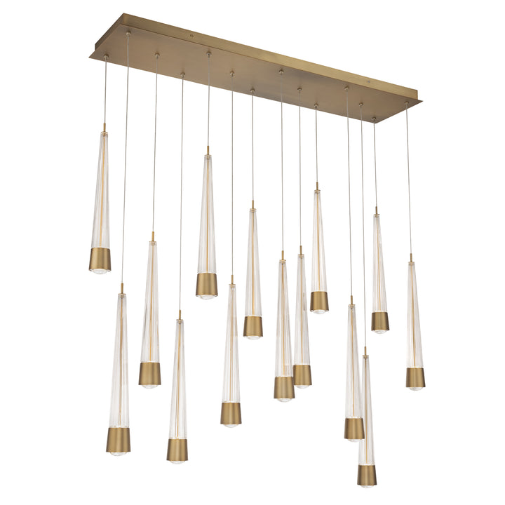 Quill Linear Multi Light 4CCT in Aged Brass by WAC Lighting