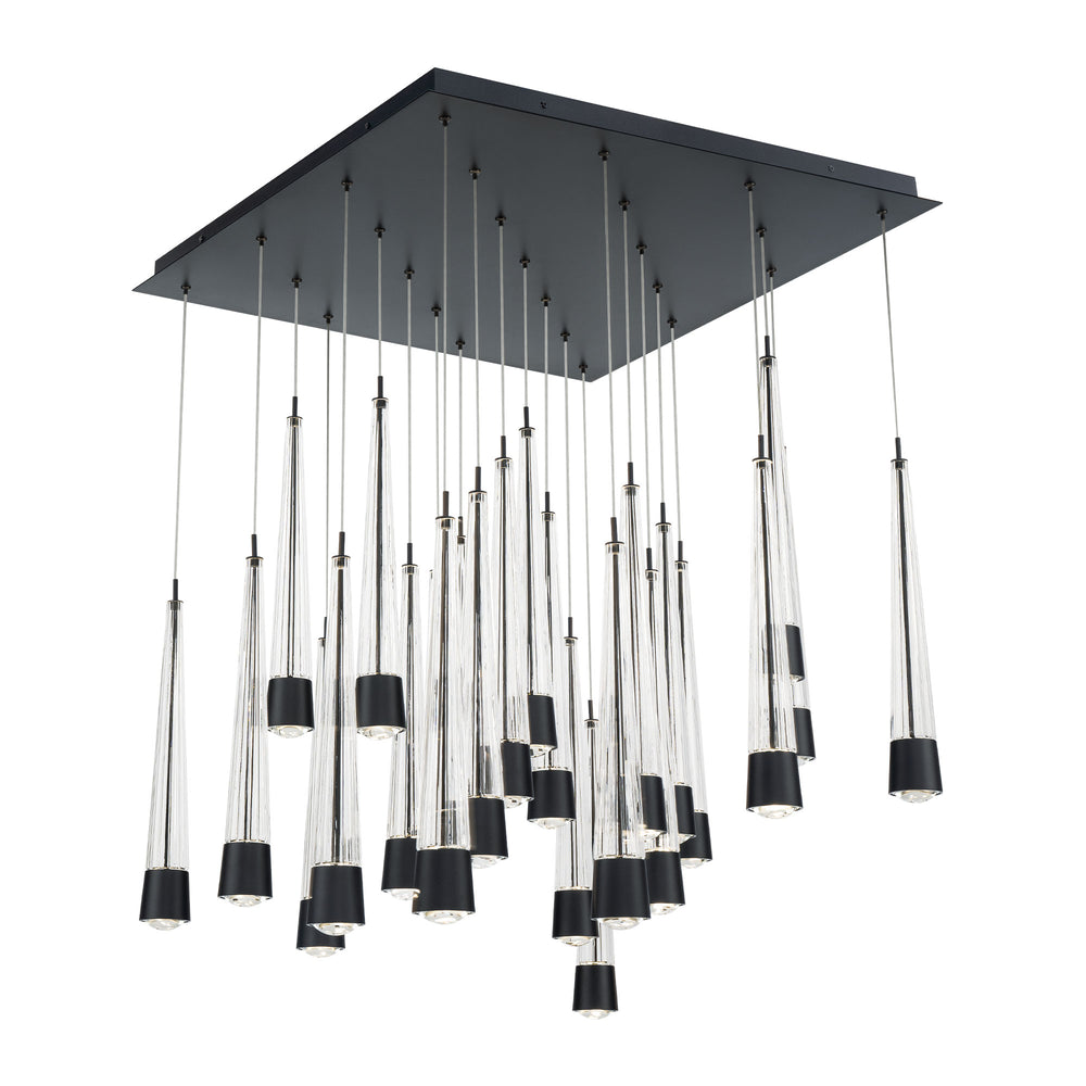 Quill Square Multi Light 4CCT in Black by WAC Lighting