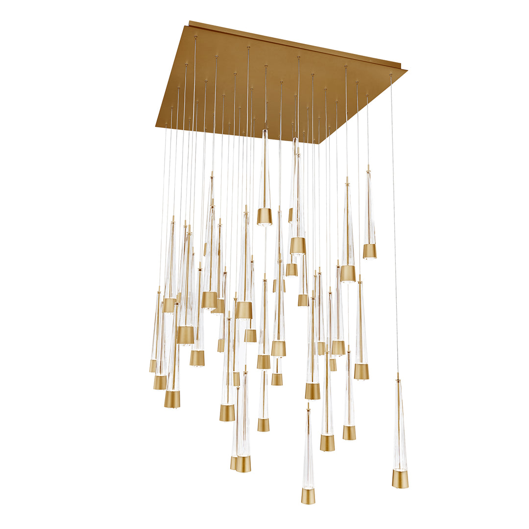 Quill Square Multi Light 4CCT in Aged Brass by WAC Lighting