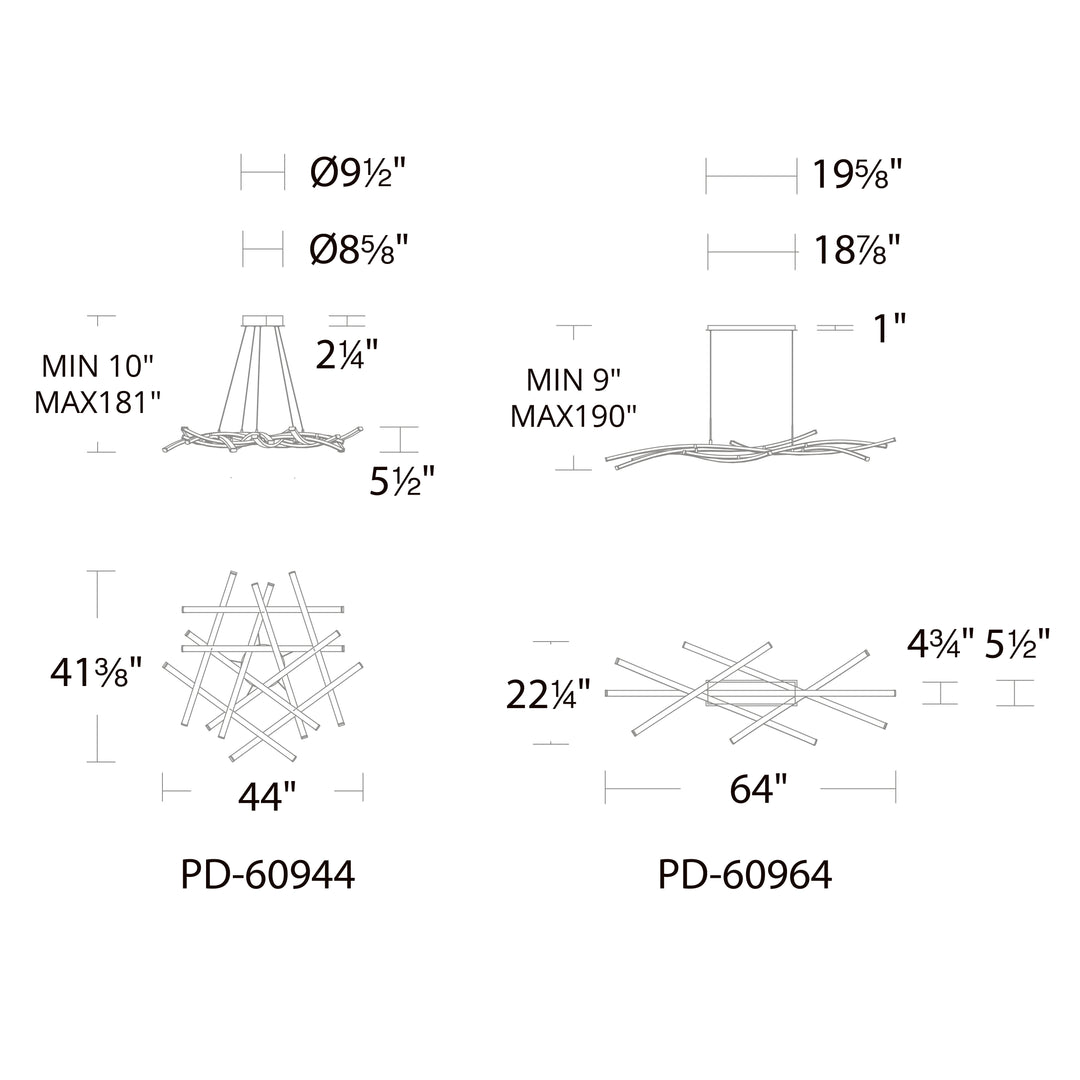 Divergence Chandelier 3000K