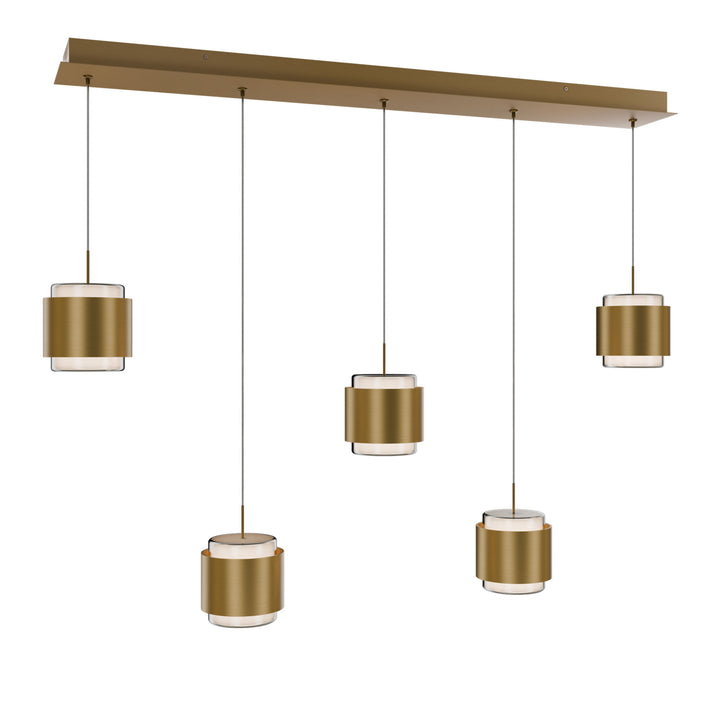 Banded Linear Multi Light 4CCT in Aged Brass by WAC Lighting
