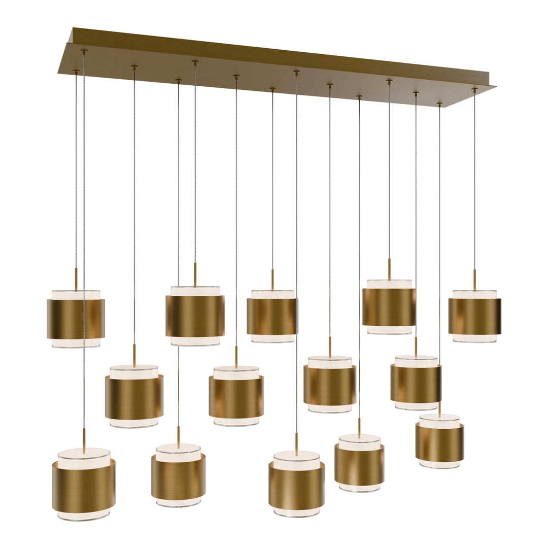 Banded Linear Multi Light 4CCT in Aged Brass by WAC Lighting