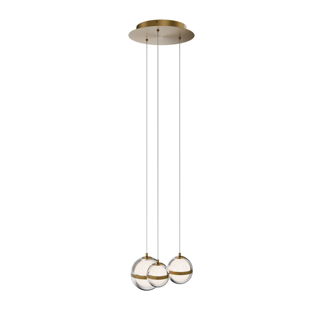 Cyllindra Round Multi Light 4CCT in Aged Brass by WAC Lighting