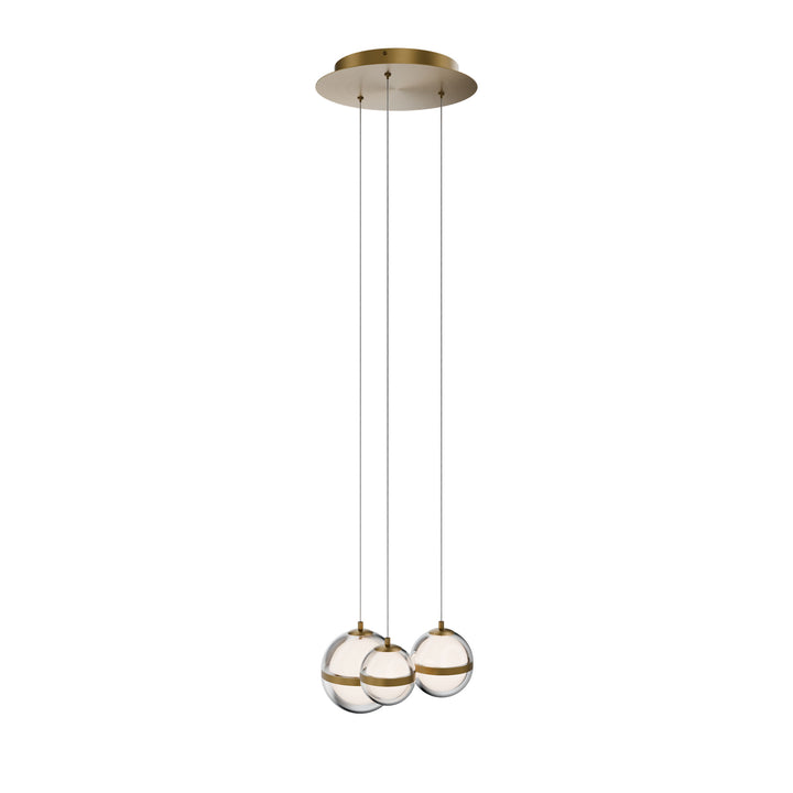 Cyllindra Round Multi Light 4CCT in Aged Brass by WAC Lighting