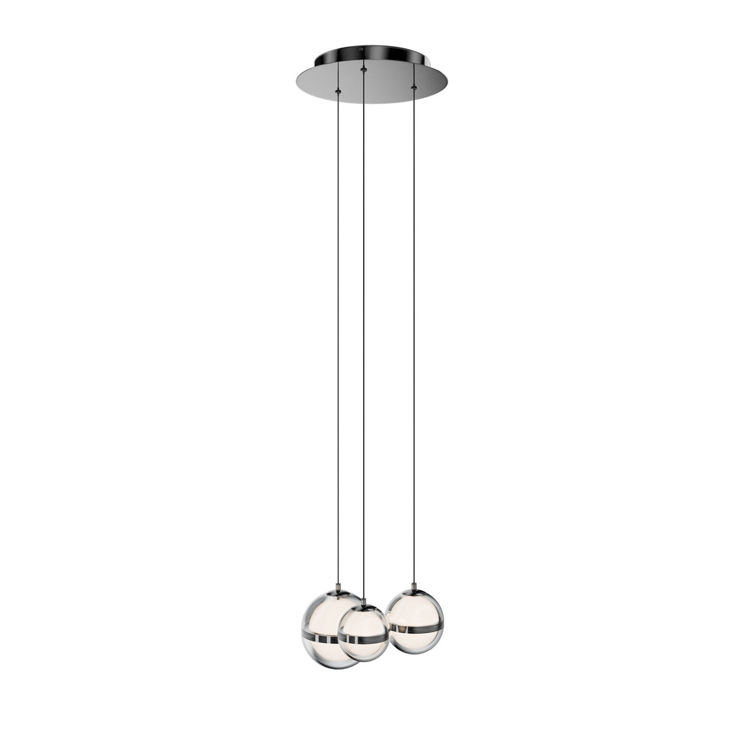 Cyllindra Round Multi Light 4CCT in Black Chrome by WAC Lighting