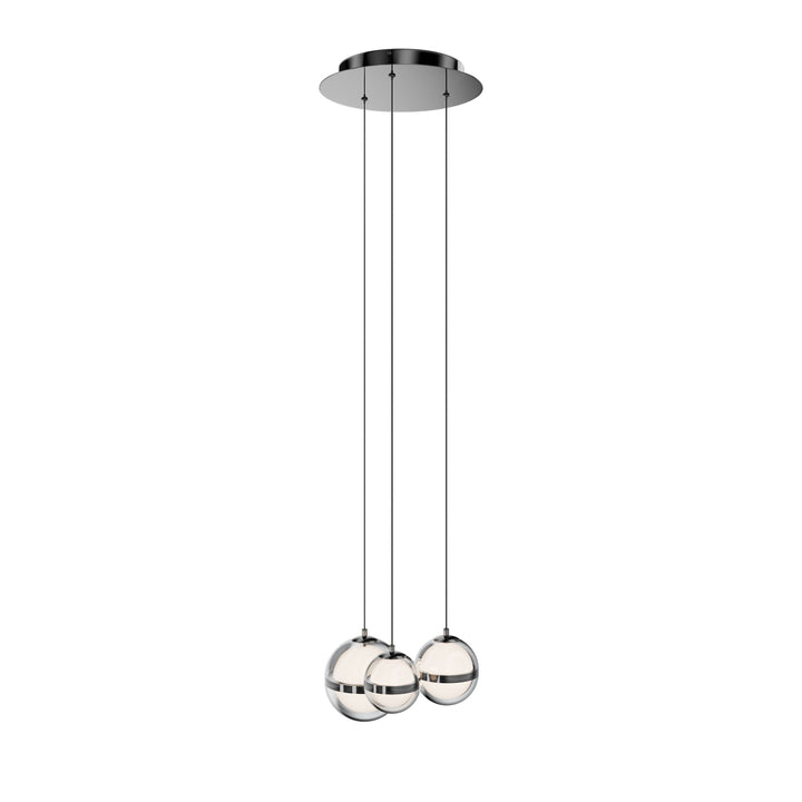 Cyllindra Round Multi Light 4CCT in Black Chrome by WAC Lighting