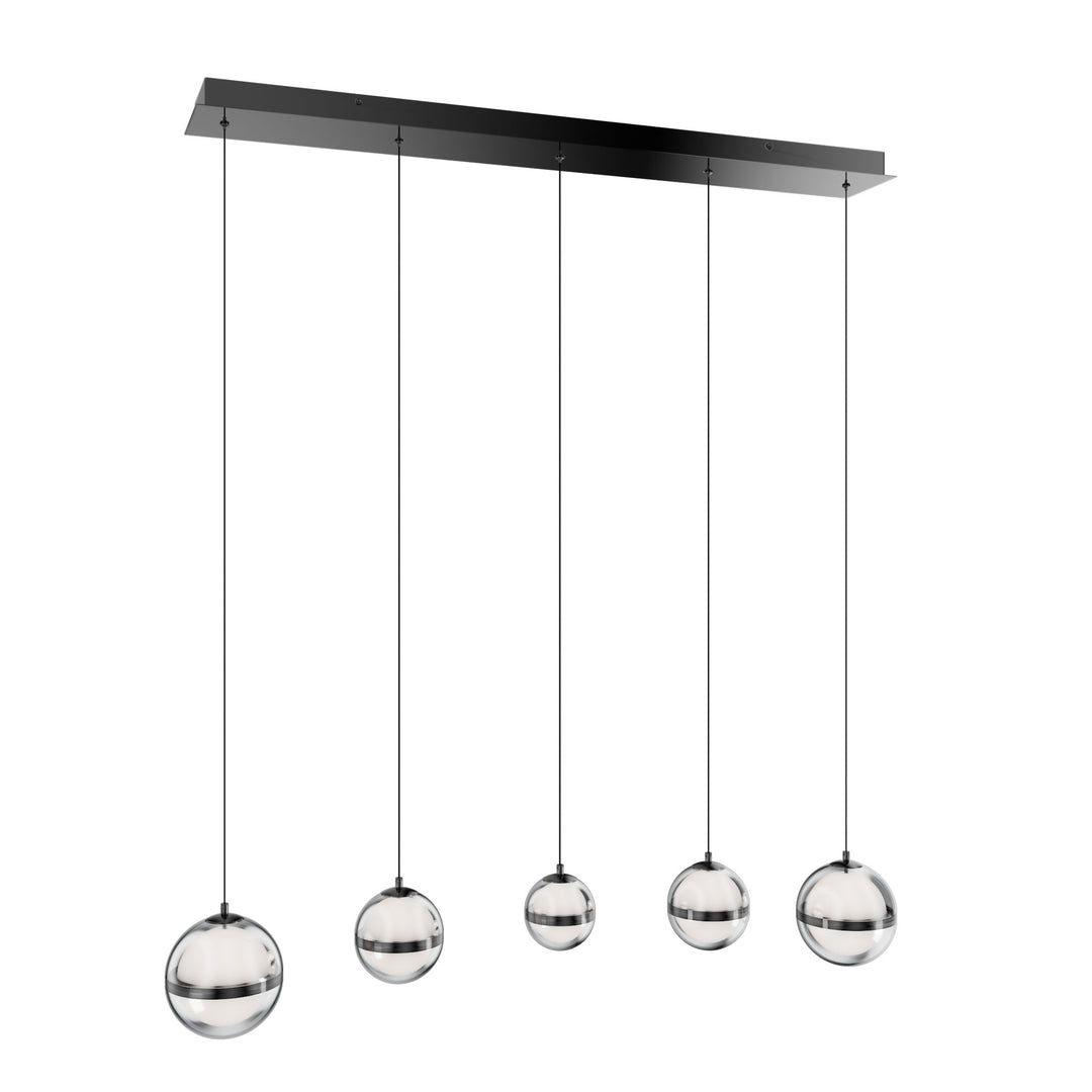 Cyllindra Linear Multi Light 4CCT in Black Chrome by WAC Lighting