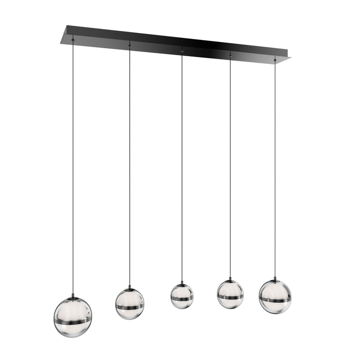 Cyllindra Linear Multi Light 4CCT in Black Chrome by WAC Lighting