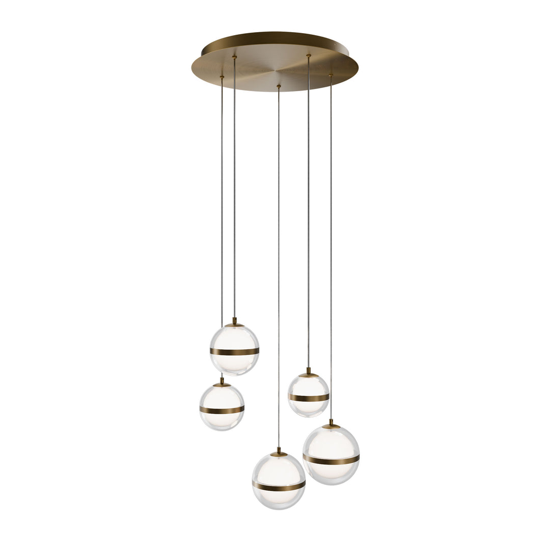 Cyllindra Round Multi Light 4CCT in Aged Brass by WAC Lighting