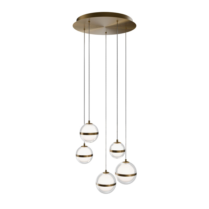 Cyllindra Round Multi Light 4CCT in Aged Brass by WAC Lighting