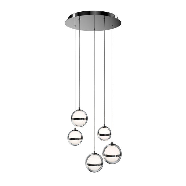 Cyllindra Round Multi Light 4CCT in Black Chrome by WAC Lighting
